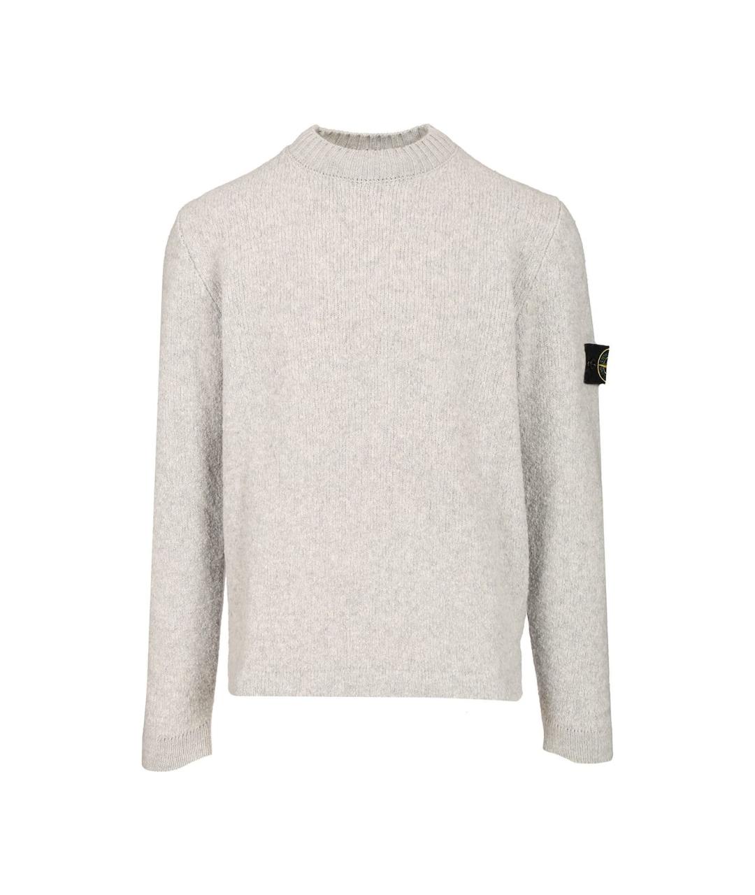 STONE ISLAND Серый хлопковый джемпер / свитер, фото 1