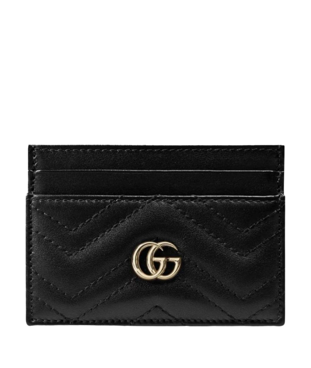 GUCCI Черный кожаный кардхолдер, фото 1