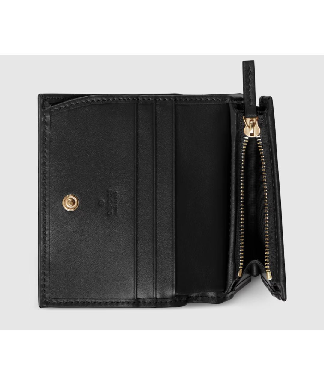 GUCCI Черный кожаный кошелек, фото 5