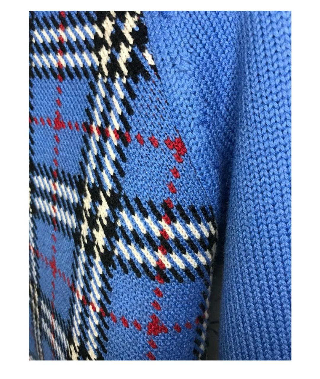 BURBERRY Голубой шерстяной джемпер / свитер, фото 5
