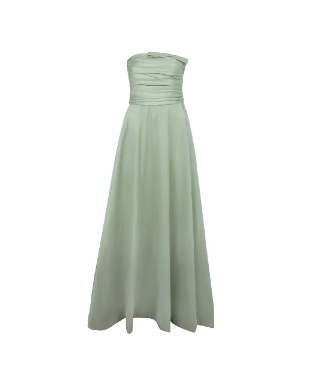 BERNADETTE Хаки полиэстеровое вечернее платье, фото 1