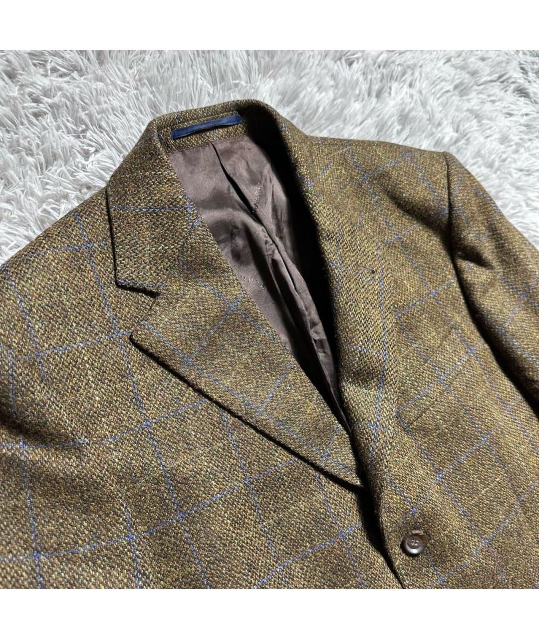 BURBERRY Зеленый шерстяной пиджак, фото 4