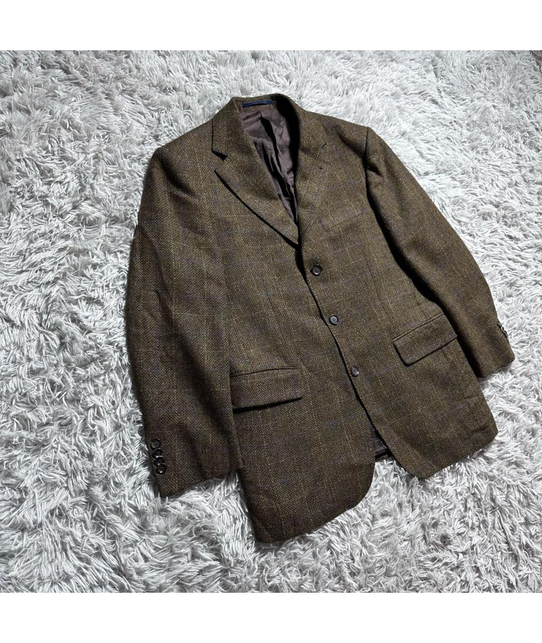 BURBERRY Зеленый шерстяной пиджак, фото 2