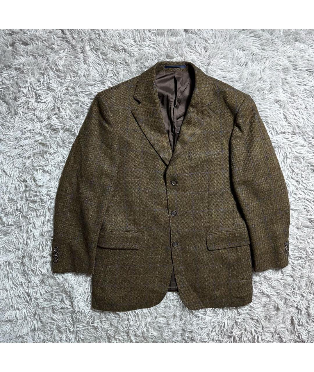BURBERRY Зеленый шерстяной пиджак, фото 9