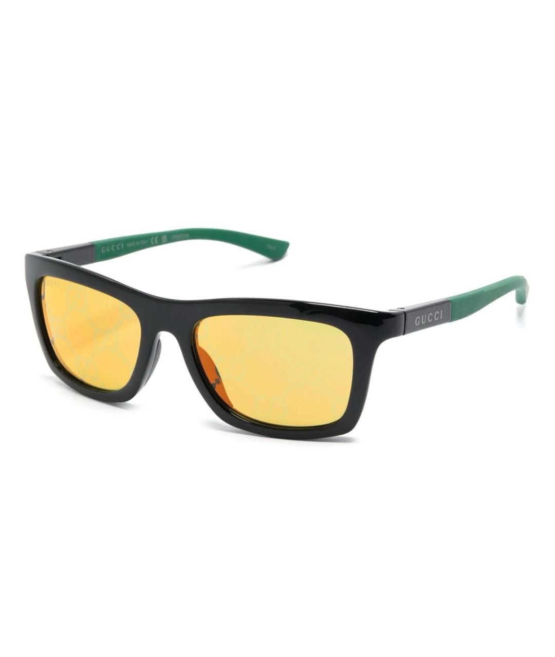 GUCCI Желтые пластиковые солнцезащитные очки, фото 2