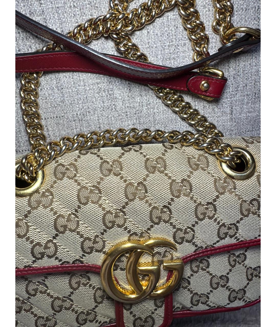 GUCCI Красная кожаная сумка через плечо, фото 3