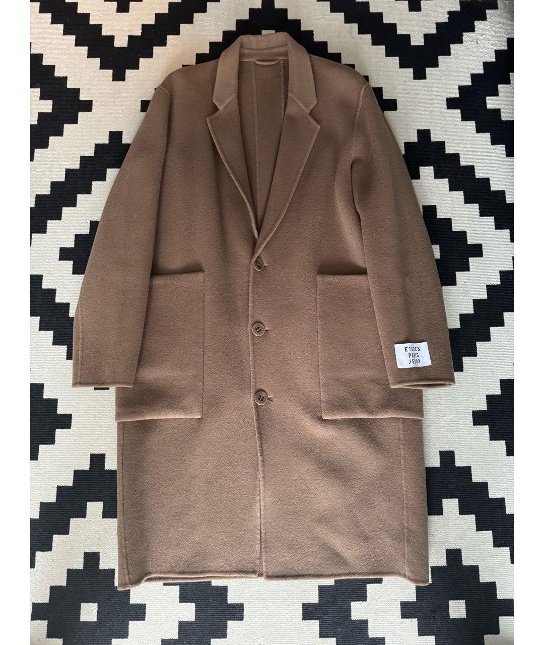 ETUDES Бежевое шерстяное пальто, фото 4