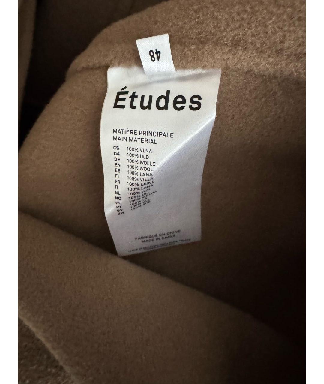 ETUDES Бежевое шерстяное пальто, фото 6