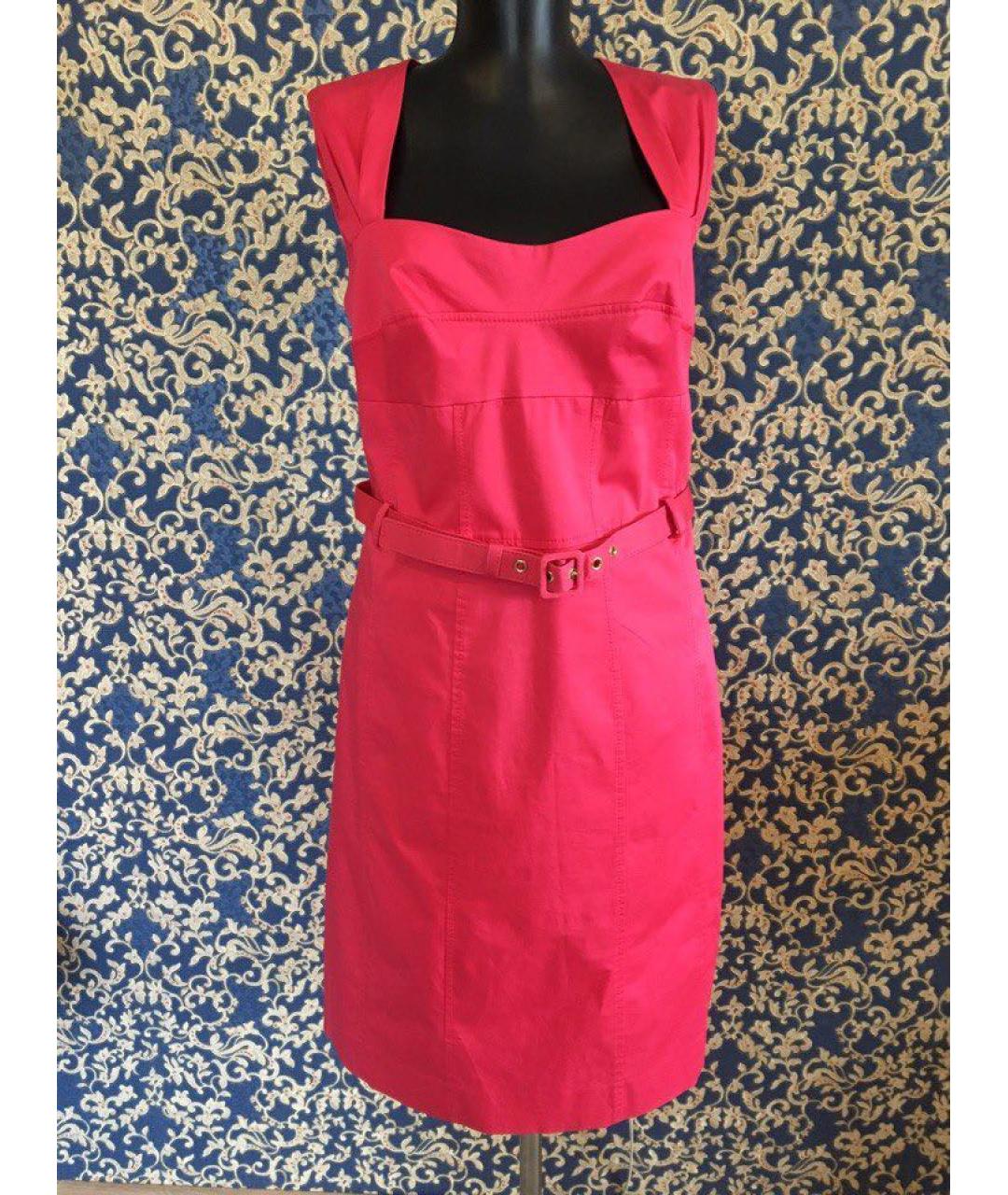 MOSCHINO Фуксия хлопковое коктейльное платье, фото 8