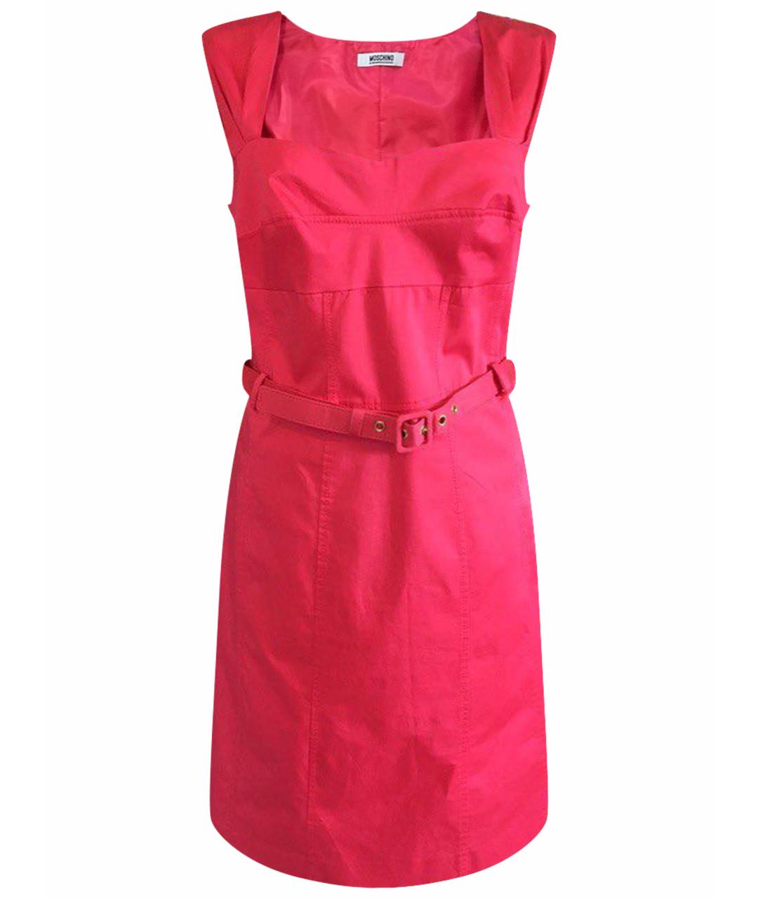 MOSCHINO Фуксия хлопковое коктейльное платье, фото 1