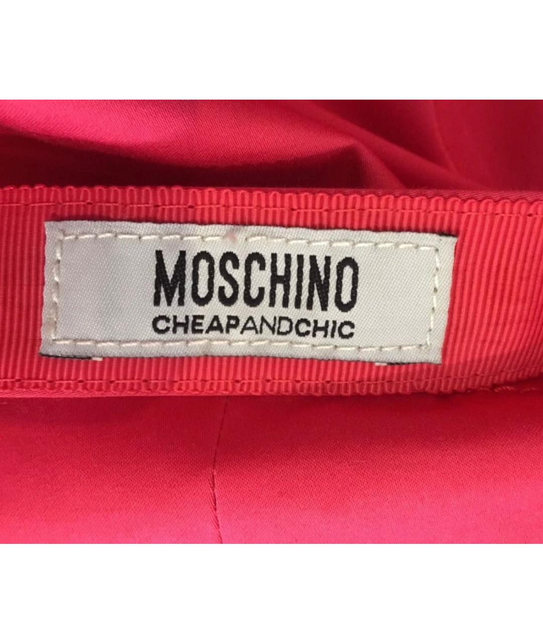 MOSCHINO Фуксия хлопковое коктейльное платье, фото 7