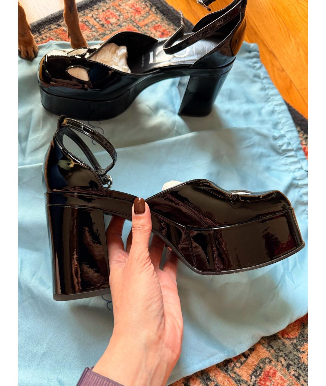 GUCCI Черные туфли из лакированной кожи, фото 3