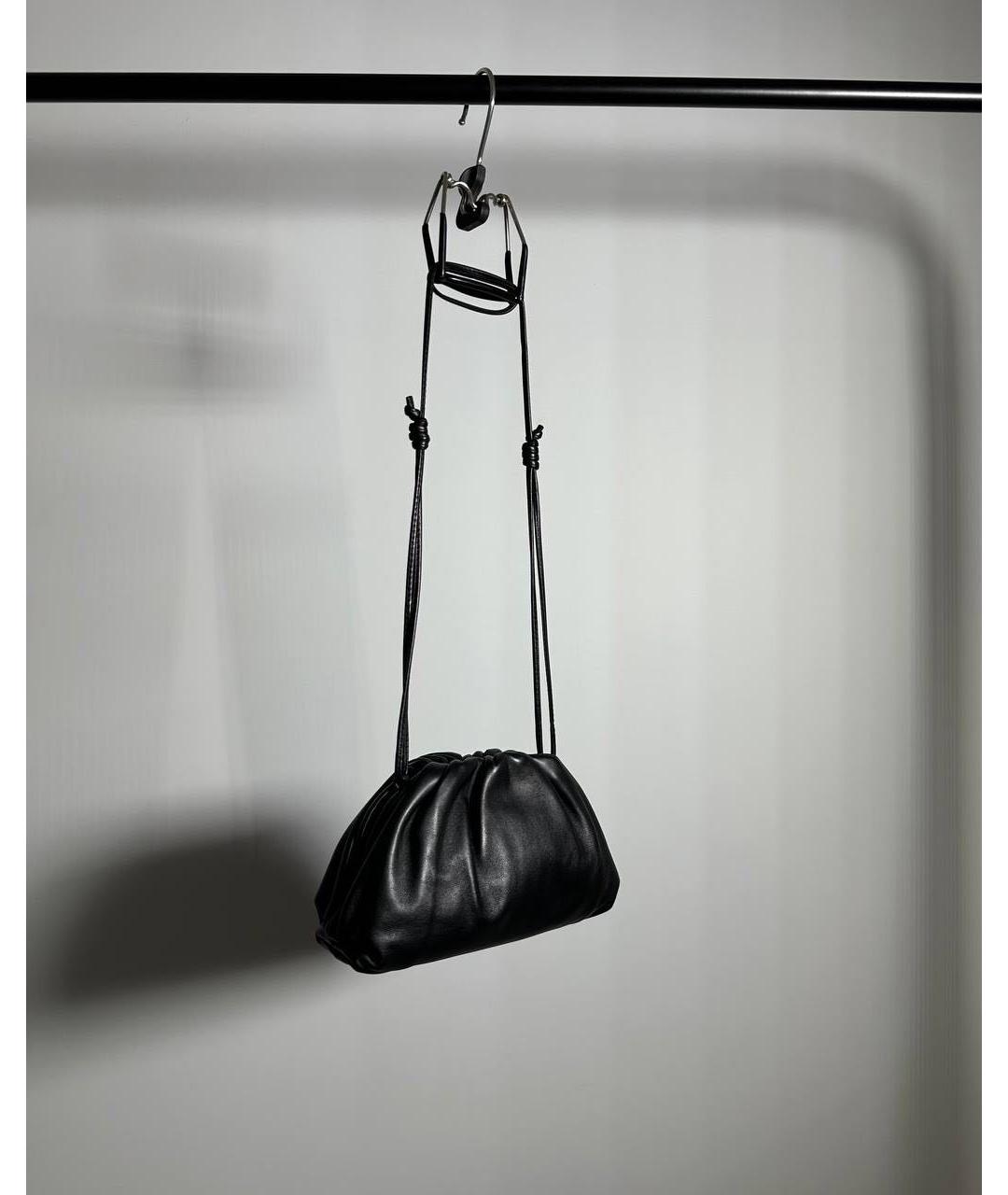 BOTTEGA VENETA Черная кожаная сумка через плечо, фото 2