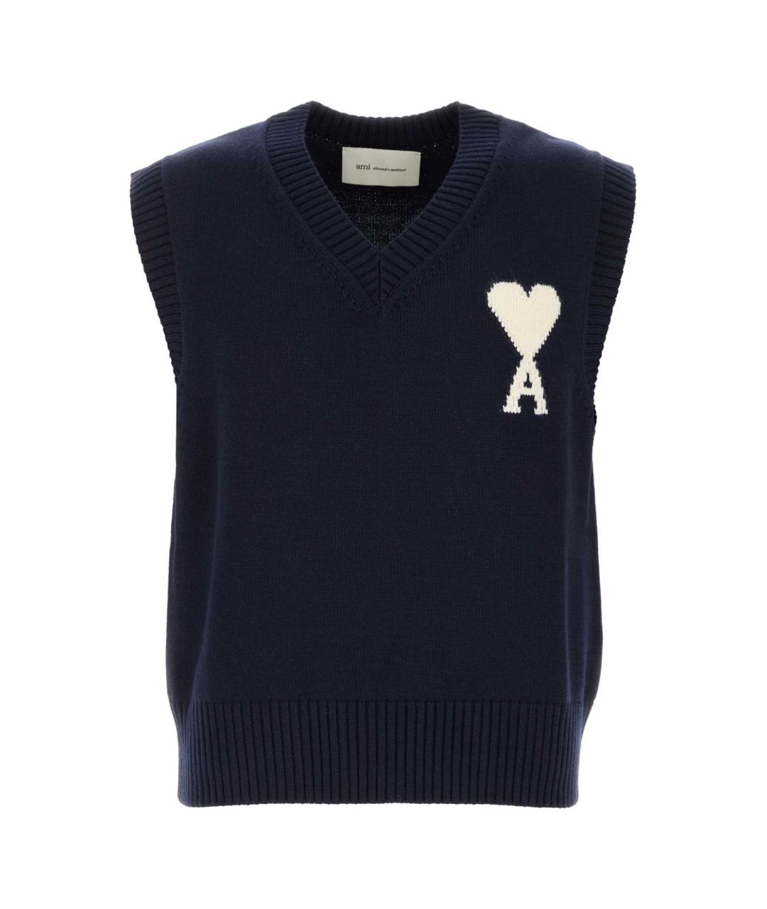 Ami Paris Синяя шерстяная жилетка, фото 1