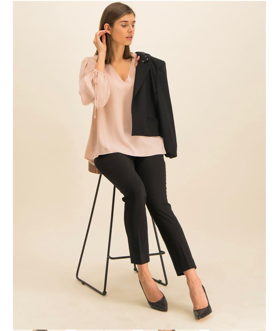 LIU JO Бежевая полиэстеровая блузы, фото 8