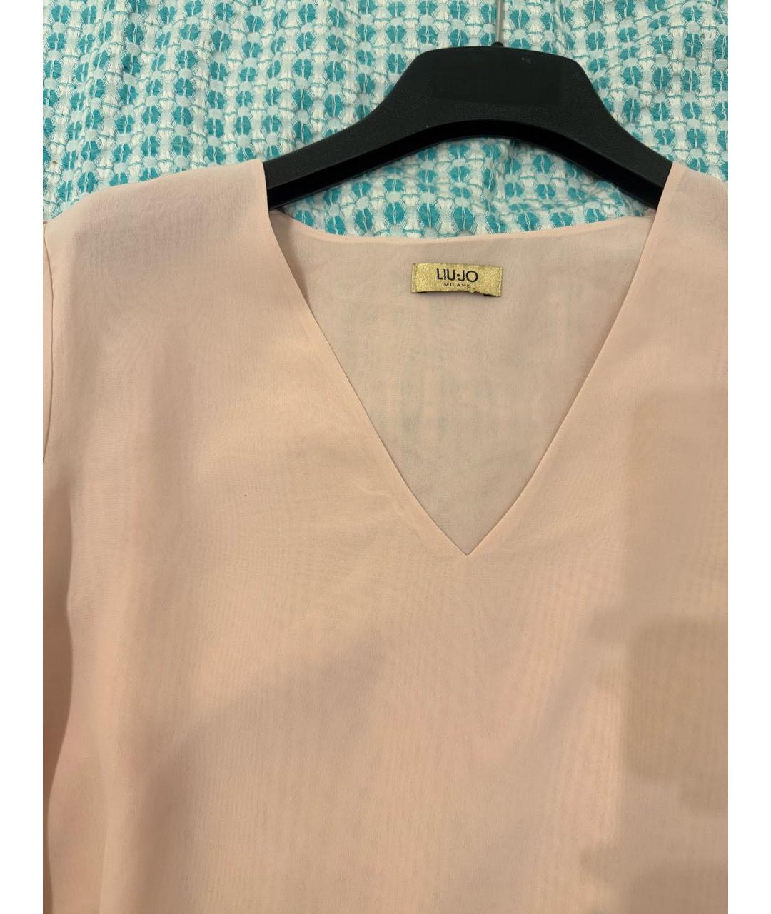 LIU JO Бежевая полиэстеровая блузы, фото 2