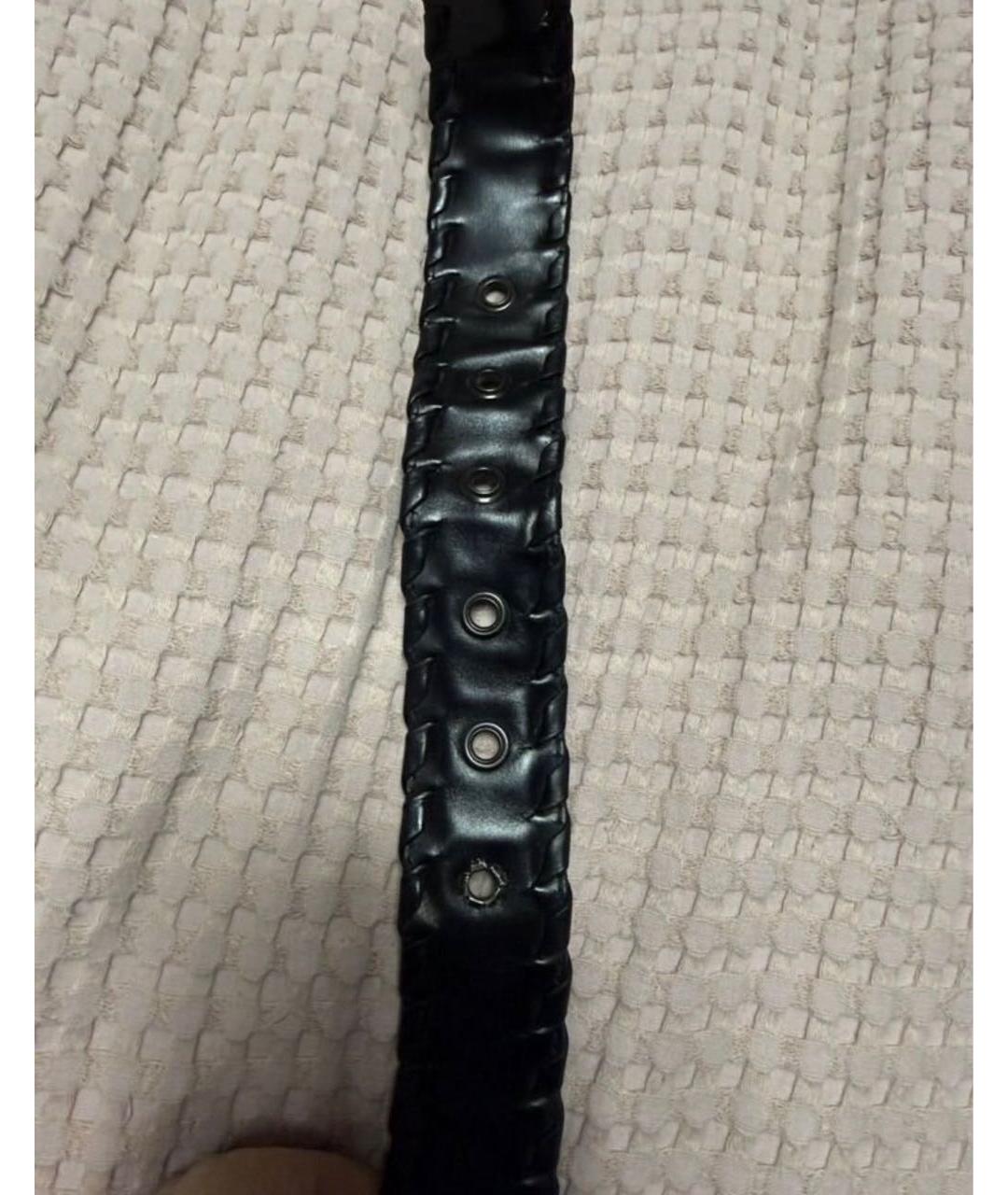 BOTTEGA VENETA Черный кожаный ремень, фото 6