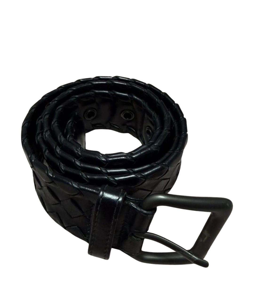 BOTTEGA VENETA Черный кожаный ремень, фото 1