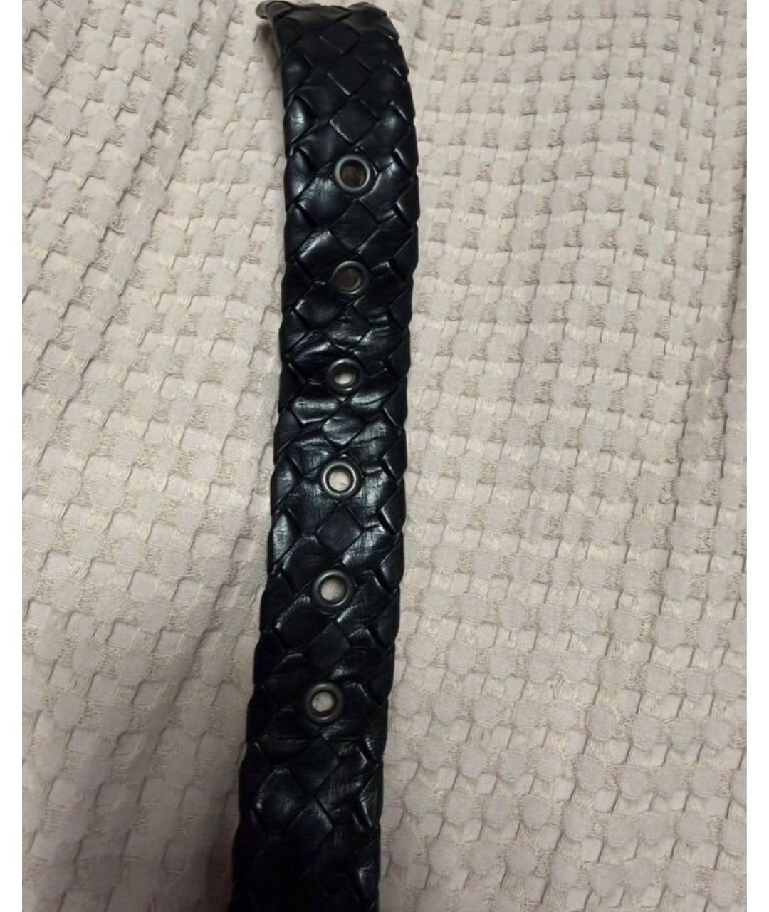 BOTTEGA VENETA Черный кожаный ремень, фото 5