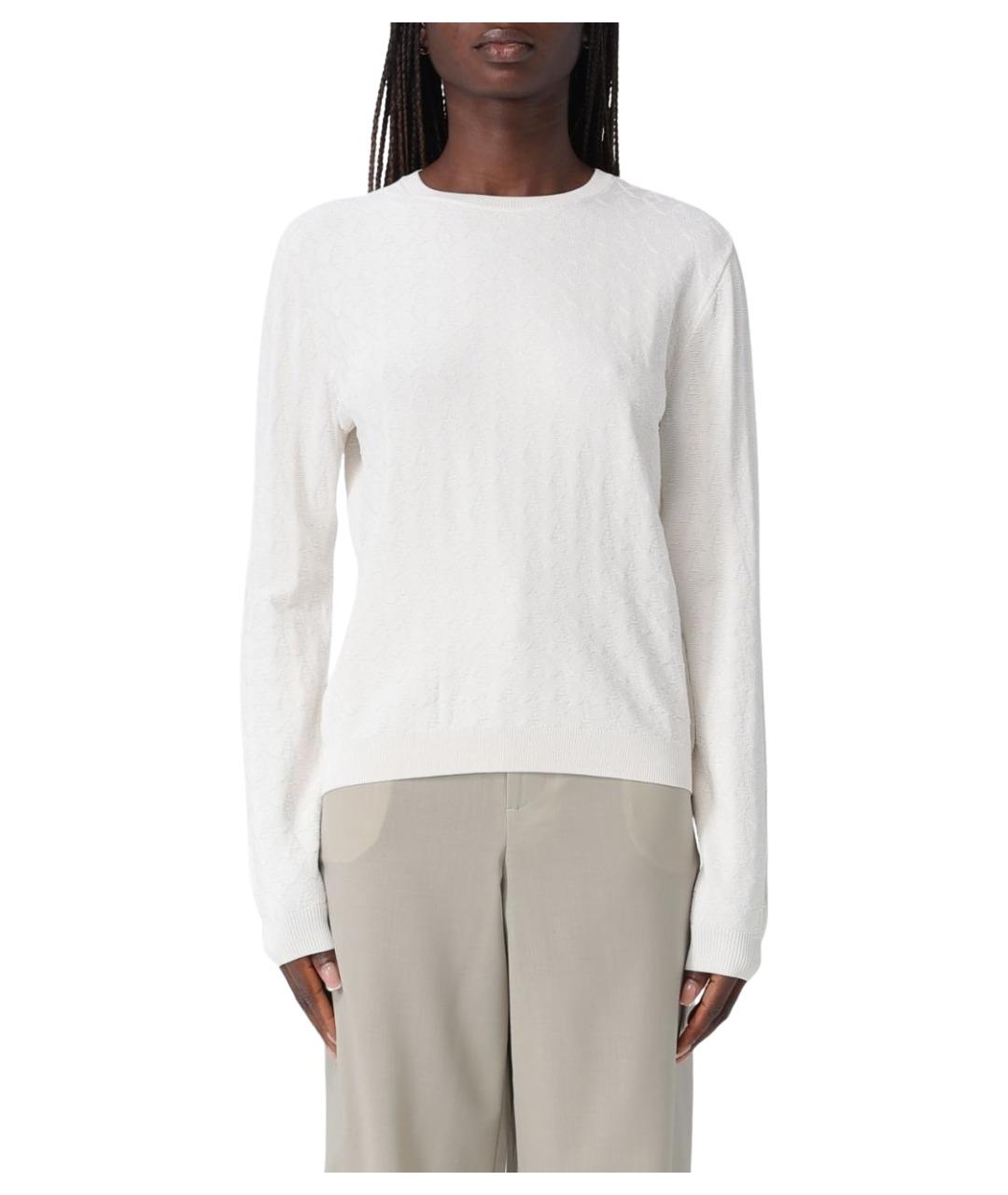 ARMANI EXCHANGE Белый хлопковый джемпер / свитер, фото 1