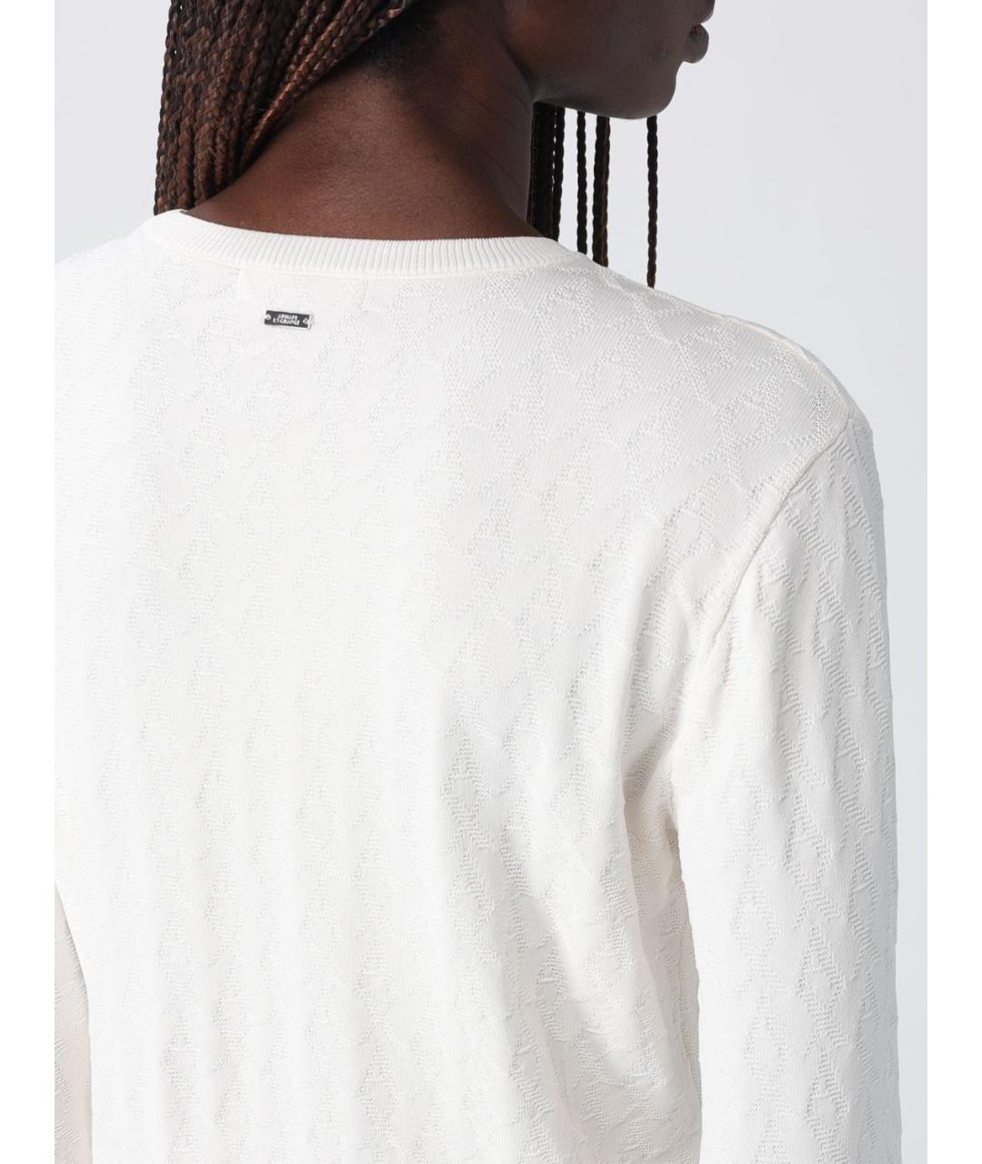 ARMANI EXCHANGE Белый хлопковый джемпер / свитер, фото 3