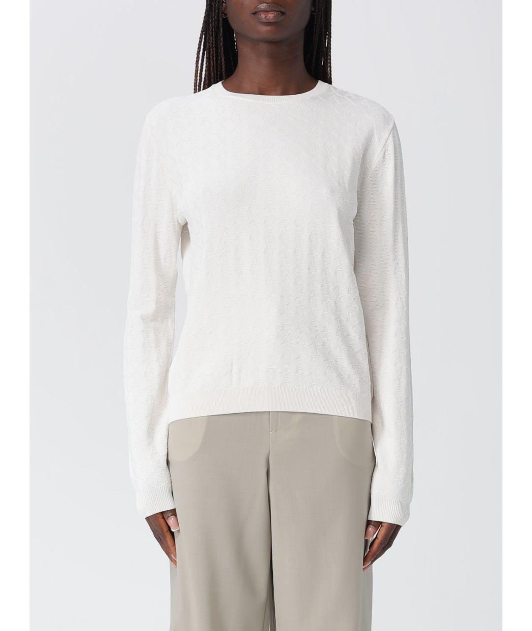 ARMANI EXCHANGE Белый хлопковый джемпер / свитер, фото 4