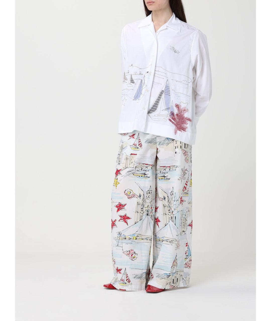 ANTONIO MARRAS Мульти хлопковые брюки широкие, фото 2