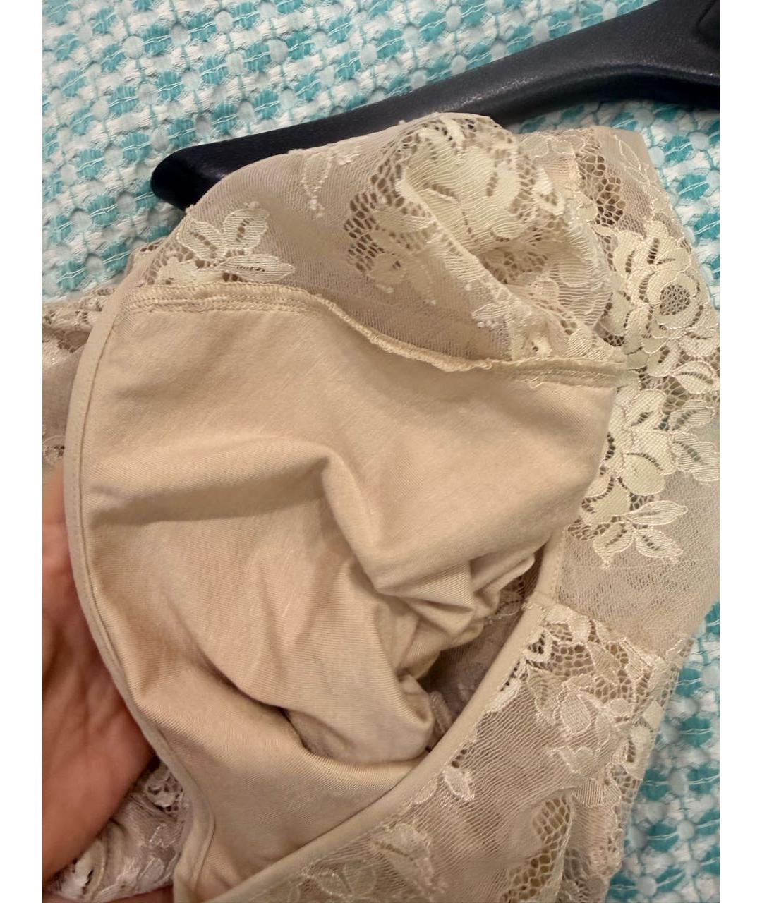 TWIN-SET Бежевая полиамидовая блузы, фото 8