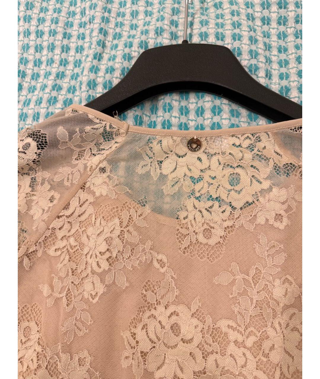 TWIN-SET Бежевая полиамидовая блузы, фото 5