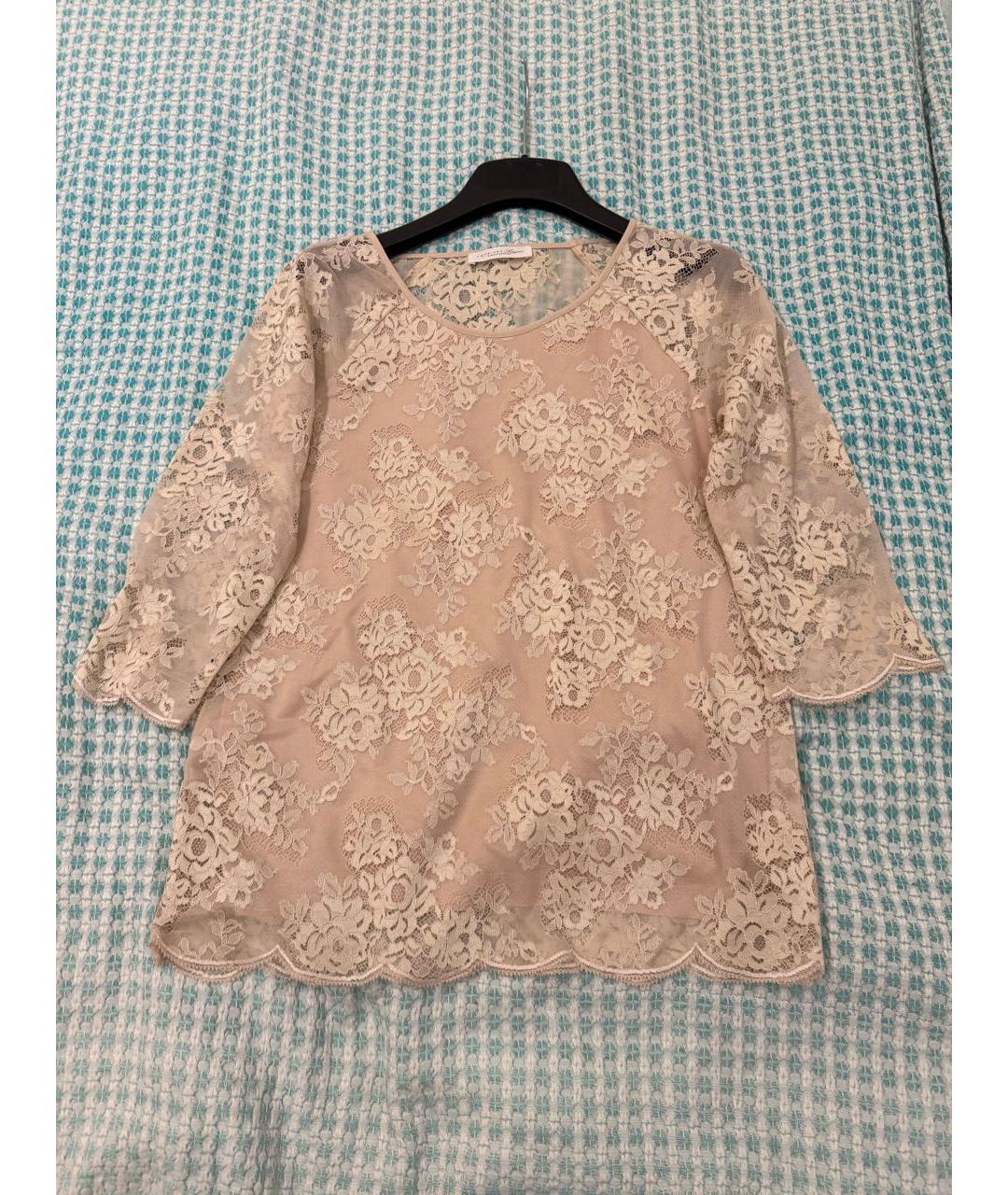 TWIN-SET Бежевая полиамидовая блузы, фото 9