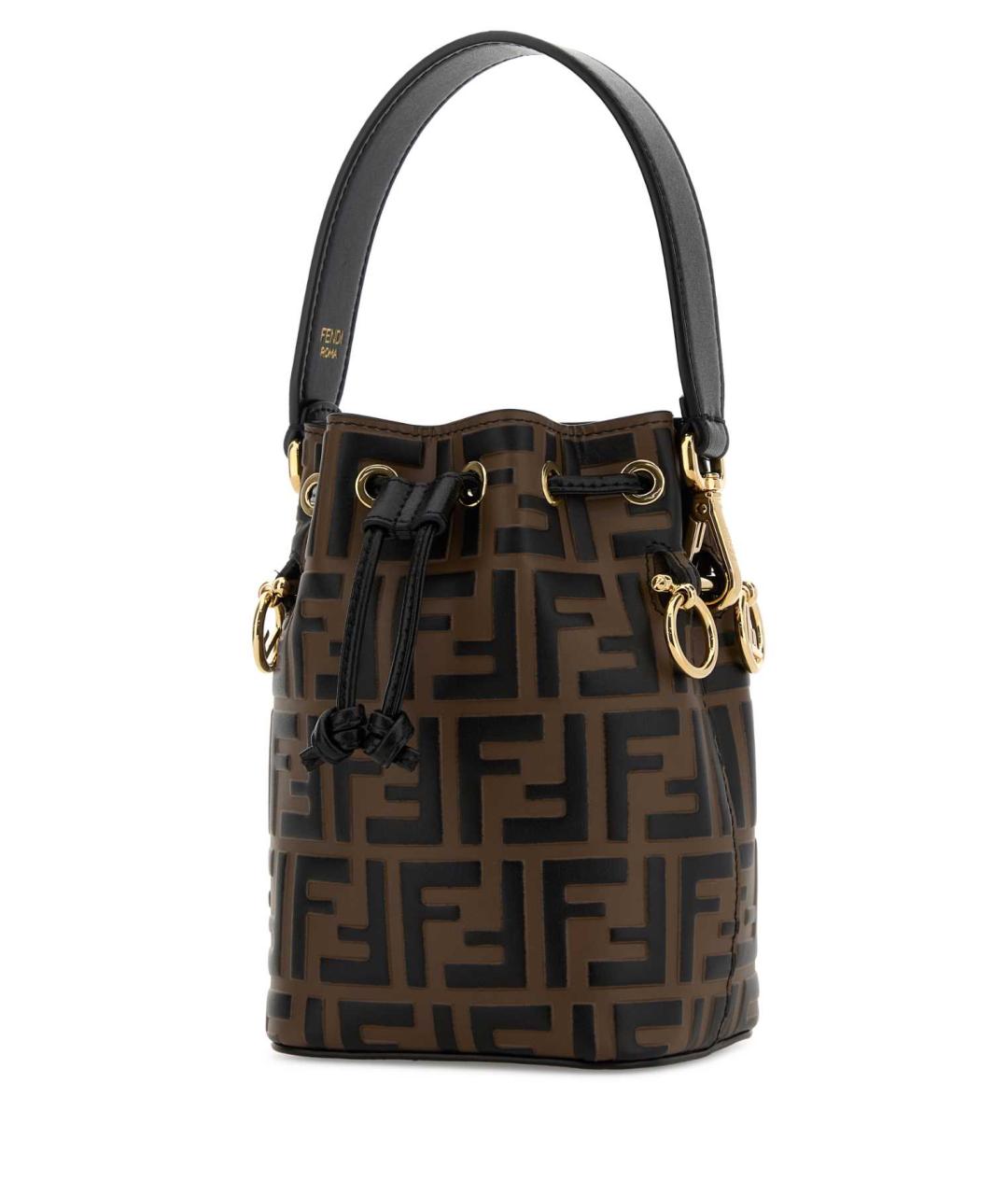 FENDI Коричневая кожаная сумка через плечо, фото 2