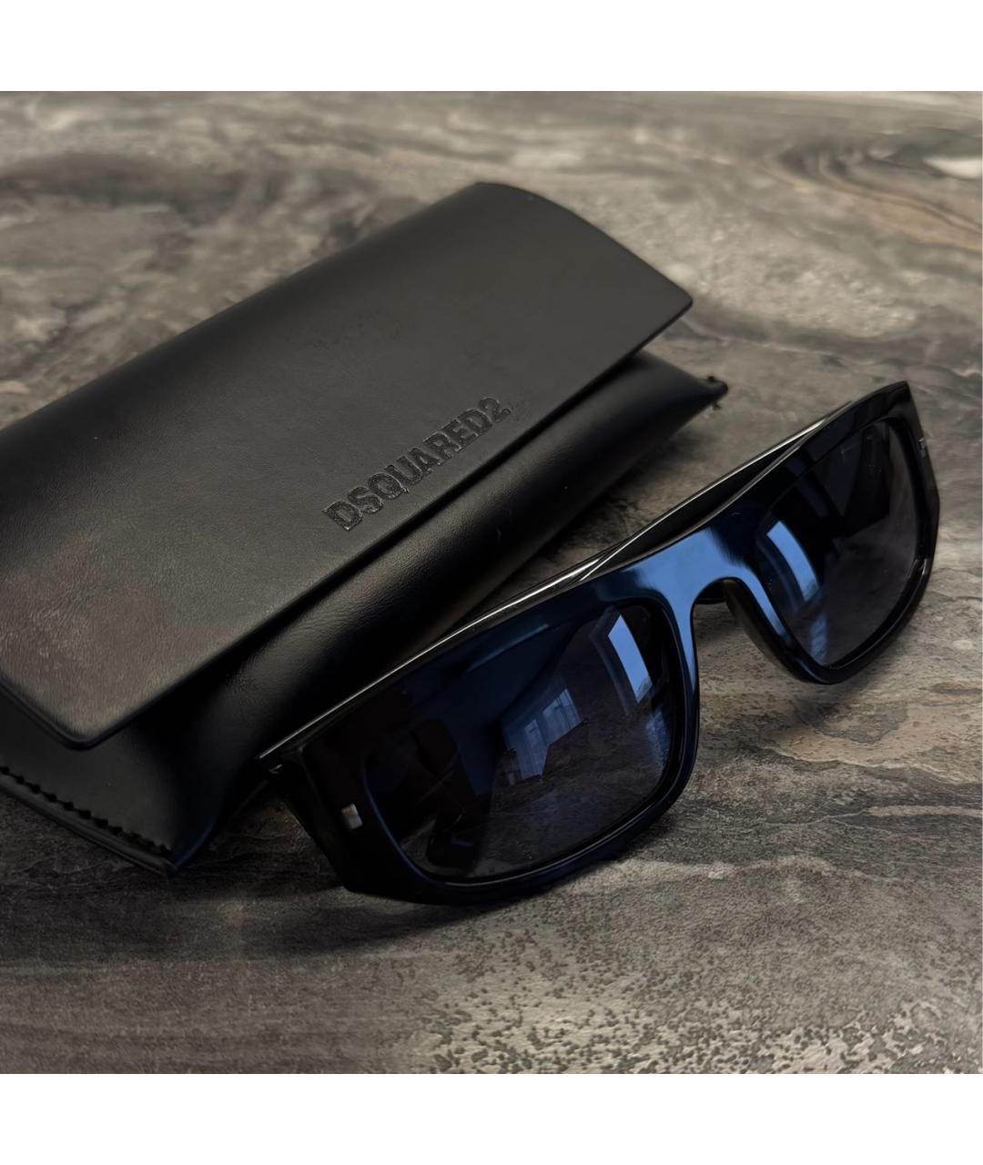 DSQUARED2 Черные пластиковые солнцезащитные очки, фото 6