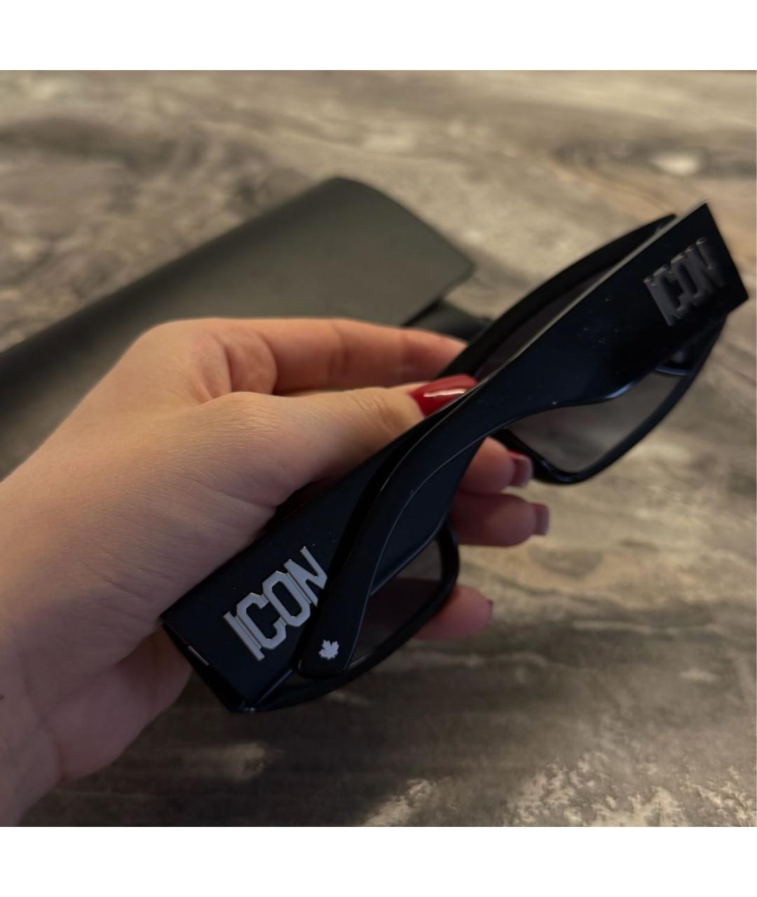 DSQUARED2 Черные пластиковые солнцезащитные очки, фото 5