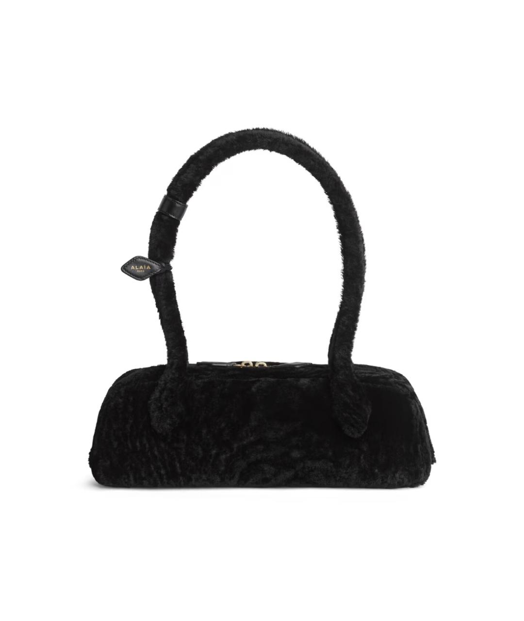 ALAIA Черная меховая сумка через плечо, фото 1
