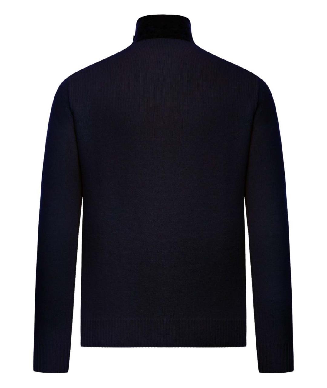 STONE ISLAND Темно-синий шерстяной кардиган, фото 2