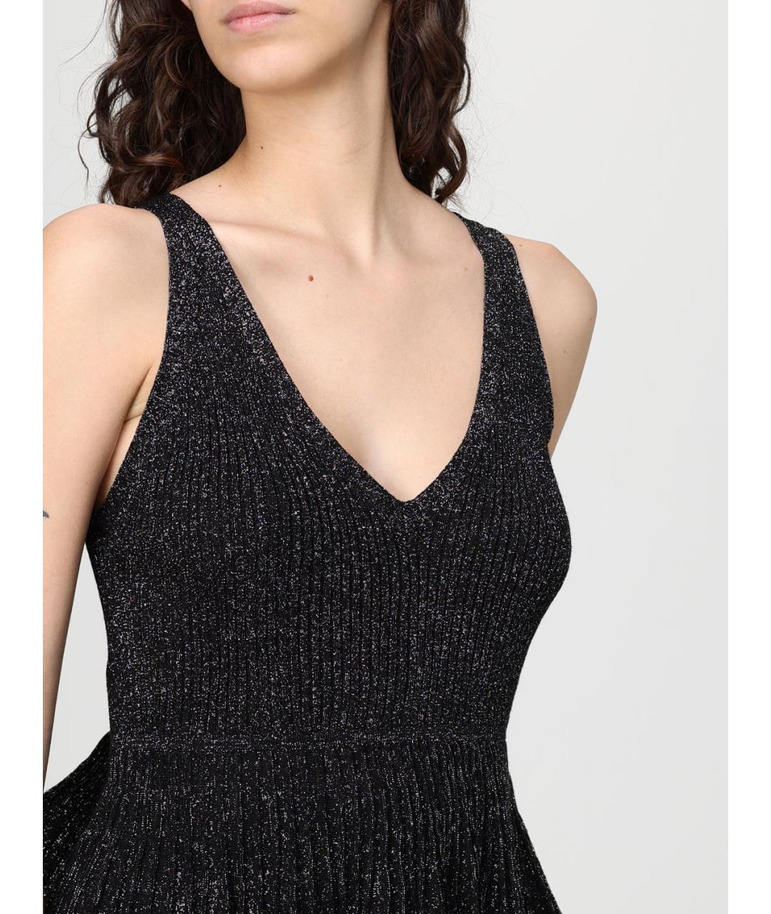 MOSCHINO JEANS Черная вискозная майка, фото 3