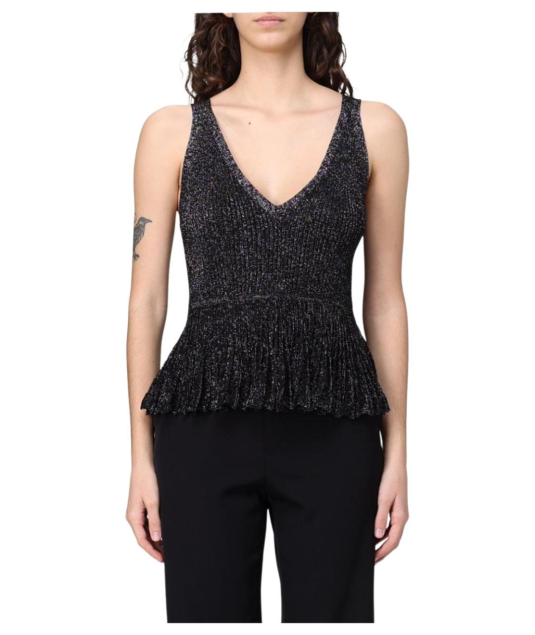 MOSCHINO JEANS Черная вискозная майка, фото 1