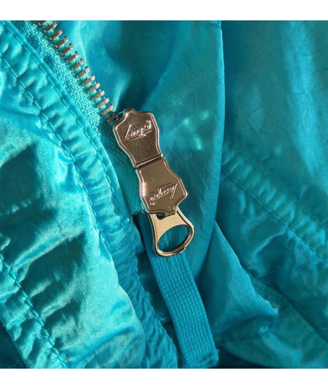 STONE ISLAND Бирюзовая полиэстеровая куртка, фото 7