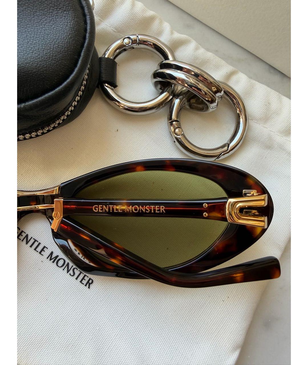 GENTLE MONSTER Коричневые пластиковые солнцезащитные очки, фото 6