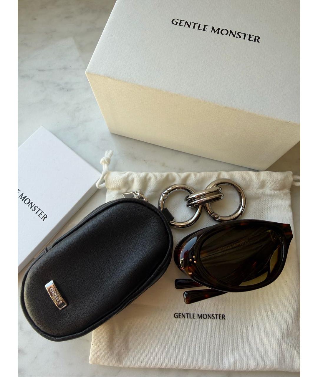 GENTLE MONSTER Коричневые пластиковые солнцезащитные очки, фото 5