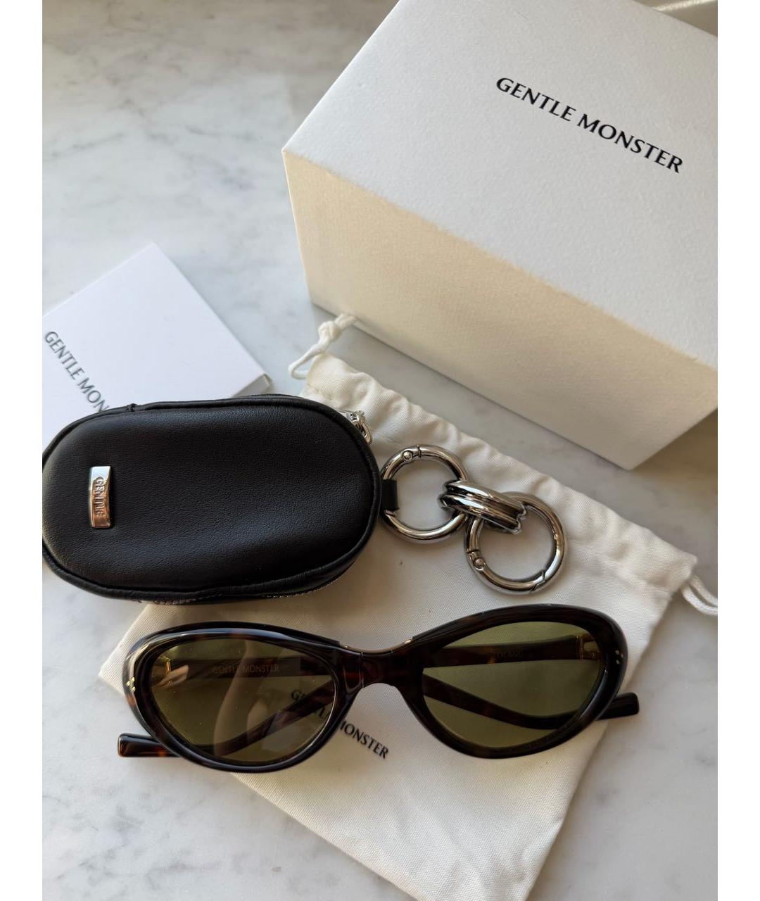GENTLE MONSTER Коричневые пластиковые солнцезащитные очки, фото 3