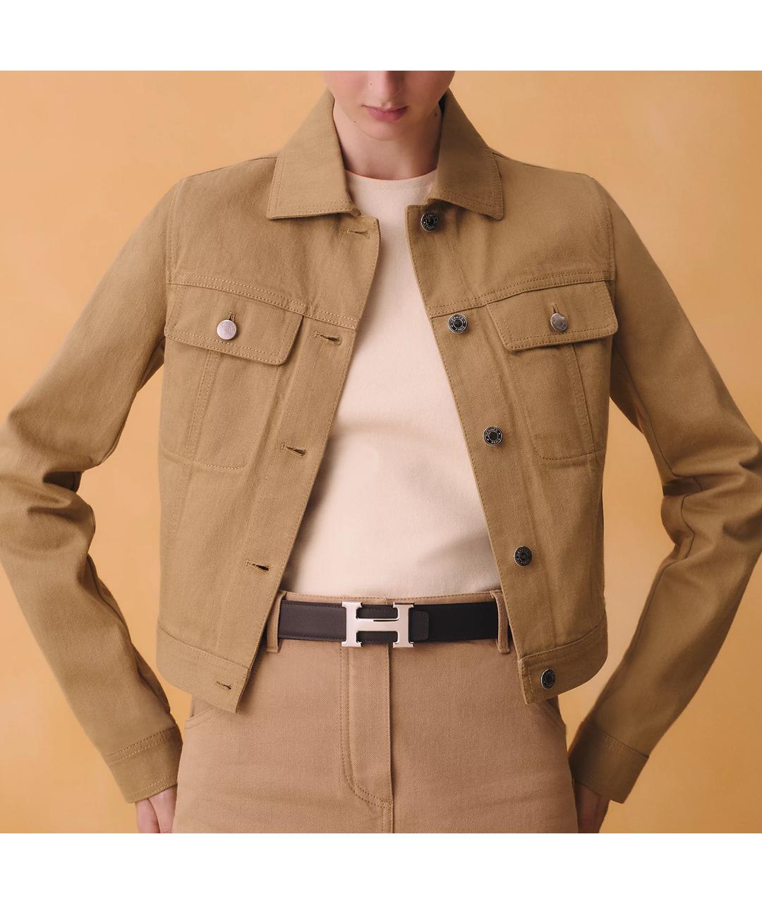 HERMES Черный кожаный ремень, фото 3