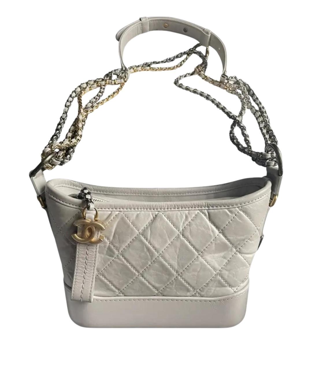 CHANEL Серая кожаная сумка через плечо, фото 1