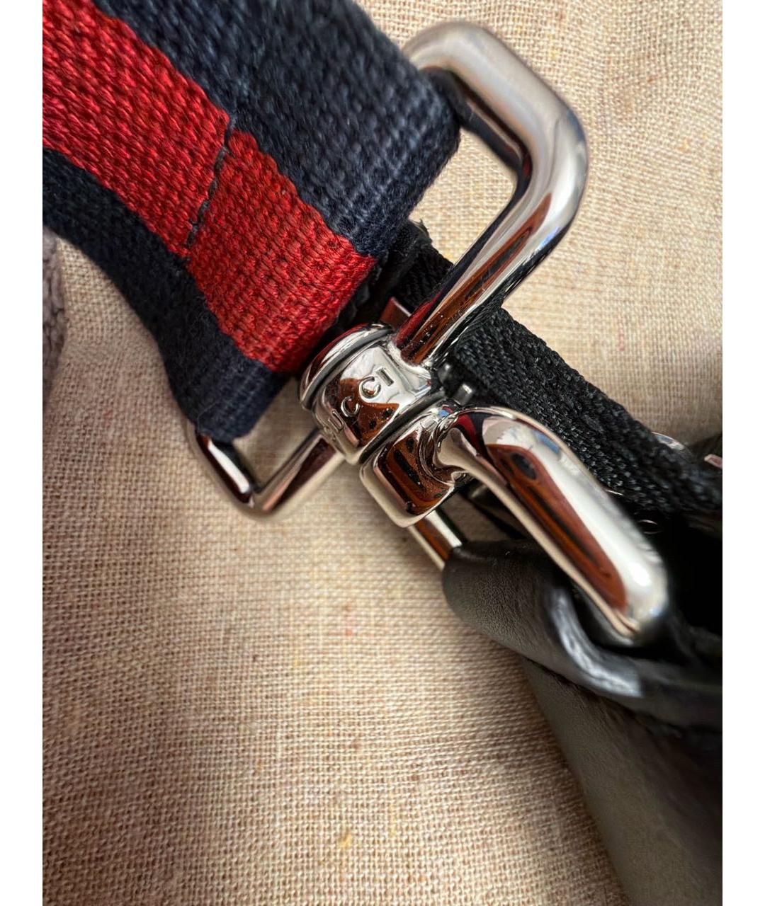 GUCCI Черная кожаная сумка на плечо, фото 6