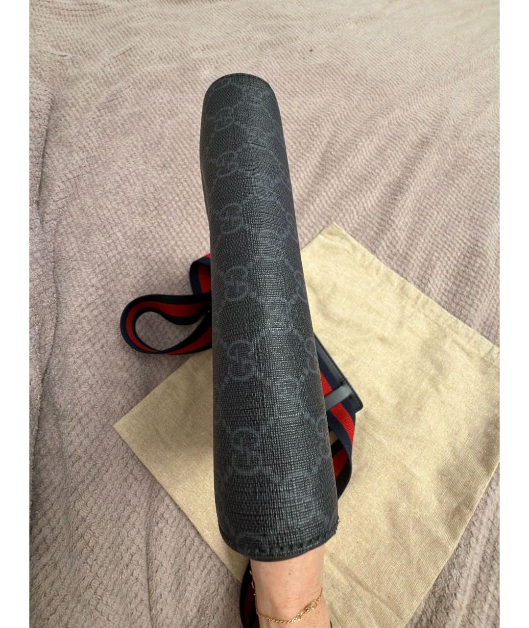 GUCCI Черная кожаная сумка на плечо, фото 5