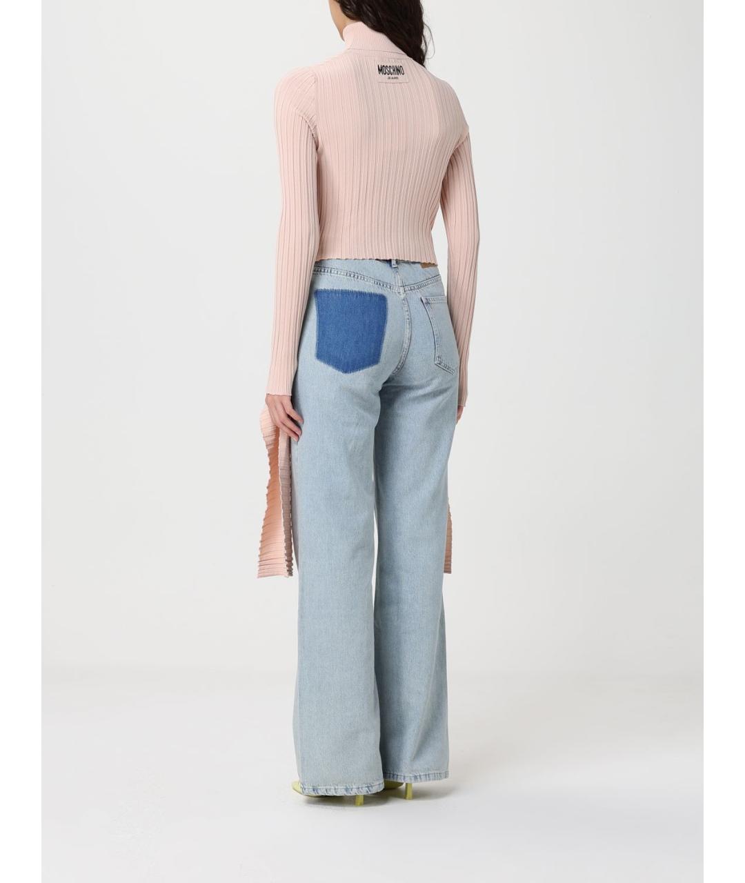 MOSCHINO JEANS Розовый вискозный джемпер / свитер, фото 2