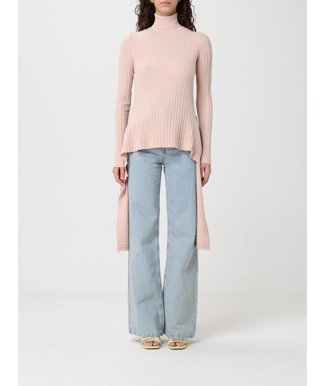 MOSCHINO JEANS Розовый вискозный джемпер / свитер, фото 4