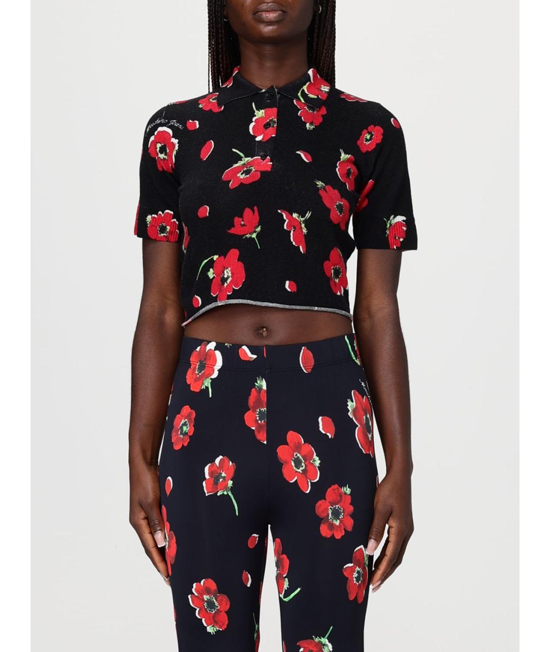 MOSCHINO JEANS Черная шерстяная футболка, фото 4