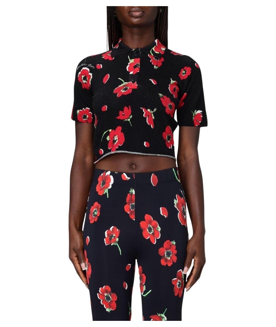 MOSCHINO JEANS Черная шерстяная футболка, фото 1