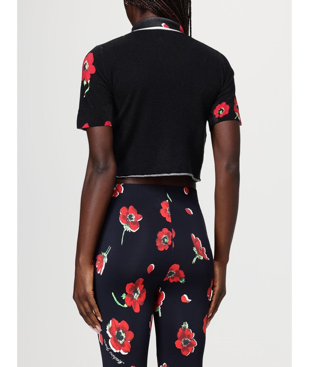 MOSCHINO JEANS Черная шерстяная футболка, фото 2